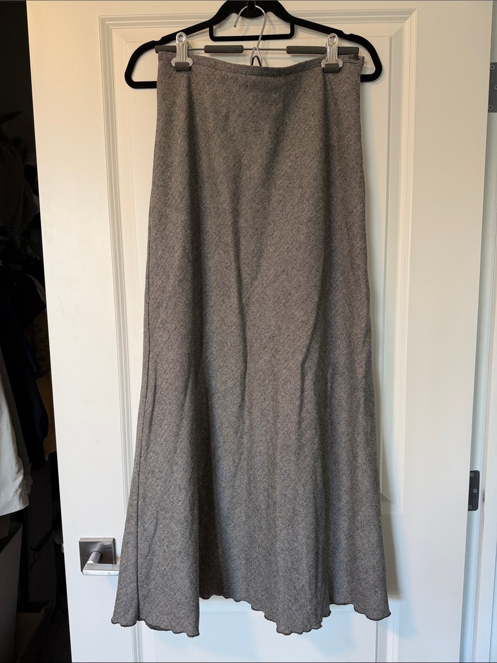 Vintage Maxi Wool Blend Tweed Skirt
